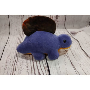 A & A plush 1992 purple dinosaur Stuffed Animal 8 Inches